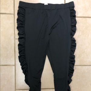 Shein Black Leggings with Ruched sides. Size 4XL. Great condition!
